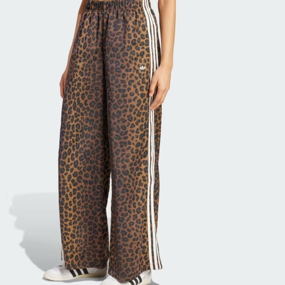 Adidas Women's Leopard Print Track Pants - Picture 1 of 2